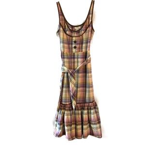 Anthropologie Odille Plaid Sundress Dress size 4